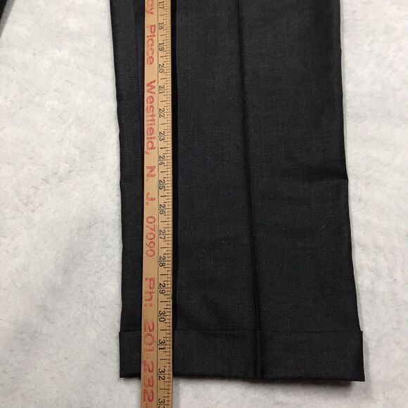 CORNELIANI Forro Pants Men Black 54(36x32) 100% Pure Virgin Wool Cuffed Dress - Picture 9 of 15